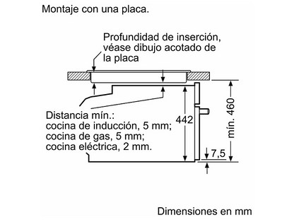 BALAY 3CB5159N3 — Horno compacto, Integrable, 59,4 cm, 47 l, Cristal Negro