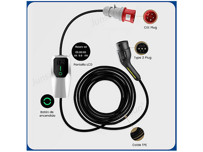 SMORGR 8 M 11kW 16A IP67 Tipo 2 — Cargadores vehículos eléctricos, plateado