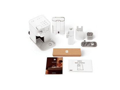 DE LONGHI — Cafetera de cápsulas, De'Longhi Nespresso® Gran Latissima EN640.W, 1400W, Blanco, 19 bar