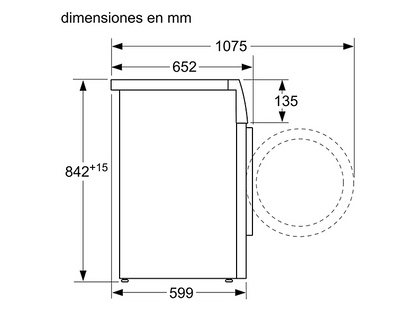 BOSCH WTR85V91ES — Secadora, 8 kg, Blanco, Bomba de calor