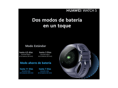 HUAWEI Watch 5 — Smartwatch, 46mm, 32 GB, Negro, NFC