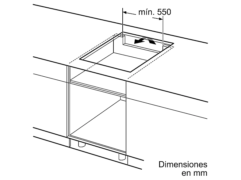 BOSCH PIE631HC1E — Placa inducción, 21 cm, Black, 4 zonas, Control DirectSelect