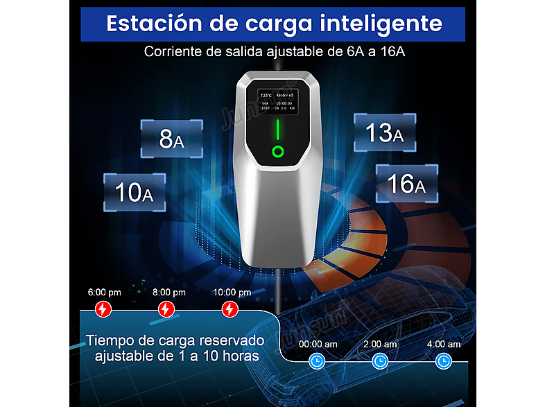 SMORGR 8 M 11kW 16A IP67 Tipo 2 — Cargadores vehículos eléctricos, plateado