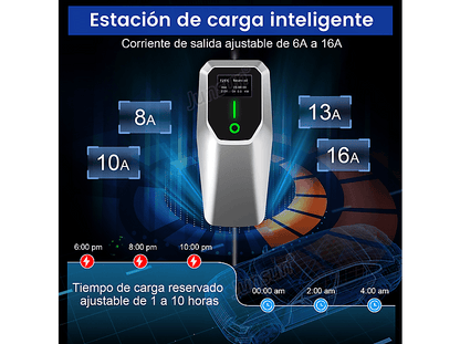 SMORGR 8 M 11kW 16A IP67 Tipo 2 — Cargadores vehículos eléctricos, plateado