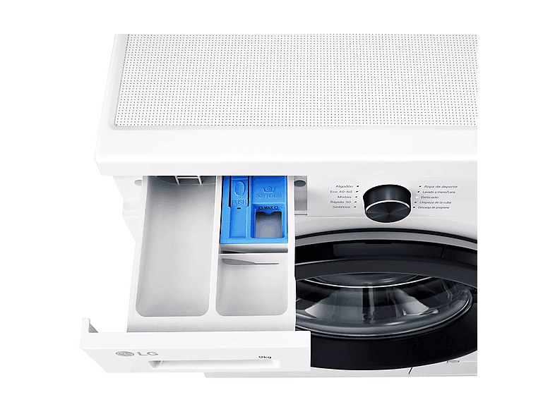 LG F4X1009NWK — Lavadora carga frontal, 9 kg, 10 programas, 1400 rpm, AI Direct Drive™