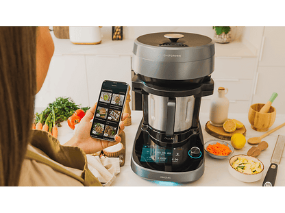 CECOTEC Mambo CooKing Total Gourmet — Robot de cocina, 2200W, Dispensador, Autolimpieza, Inox