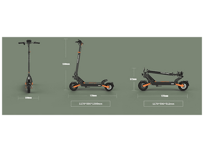 KUKIRIN G2 Pro VMP — Patinete eléctrico, Pot. máx. 500 W, Carga máx. 120 kg, negro (ref. 168226373)