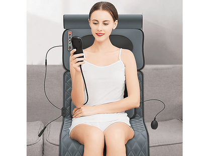 INF Colchoneta de masaje con almohadillas térmicas para masaje de cuerpo c — Masajeador, Gris