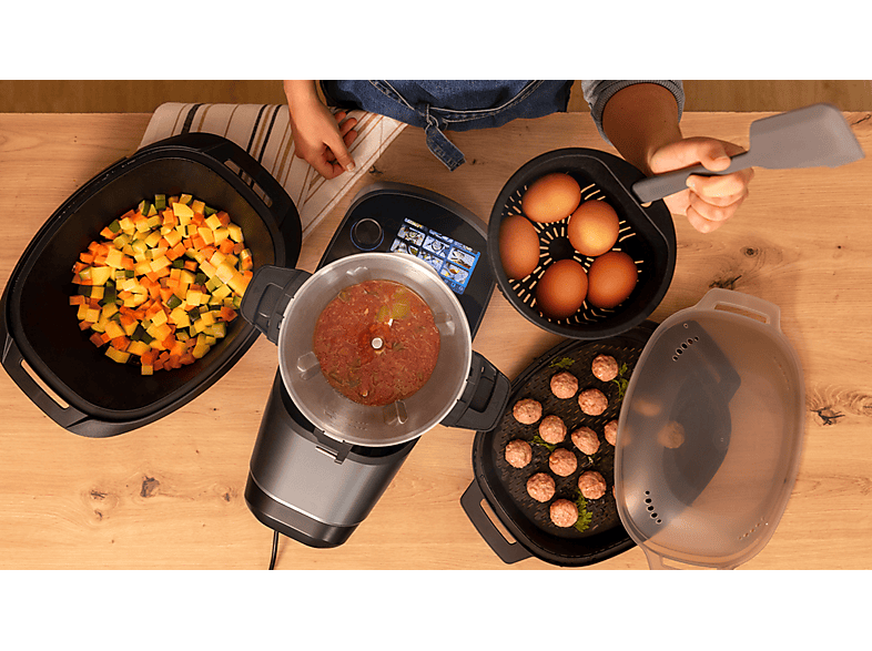CECOTEC Mambo Touch con Jarra Habana — Robot de cocina, 1600W, Negro, 3.3 l, 37 Funciones