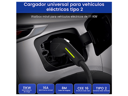 SMORGR 8 M 11kW 16A IP67 Tipo 2 — Cargadores vehículos eléctricos, plateado