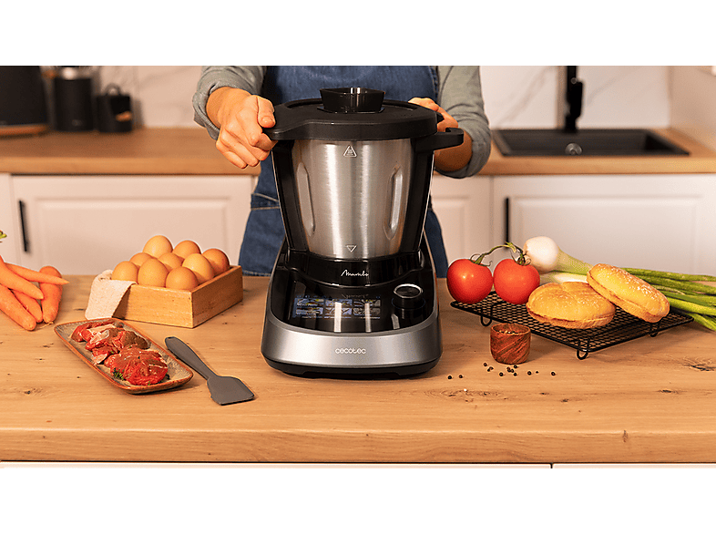 CECOTEC Mambo Touch con Jarra Habana — Robot de cocina, 1600W, Negro, 3.3 l, 37 Funciones