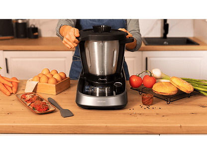 CECOTEC Mambo Touch con Jarra Habana — Robot de cocina, 1600W, Negro, 3.3 l, 37 Funciones
