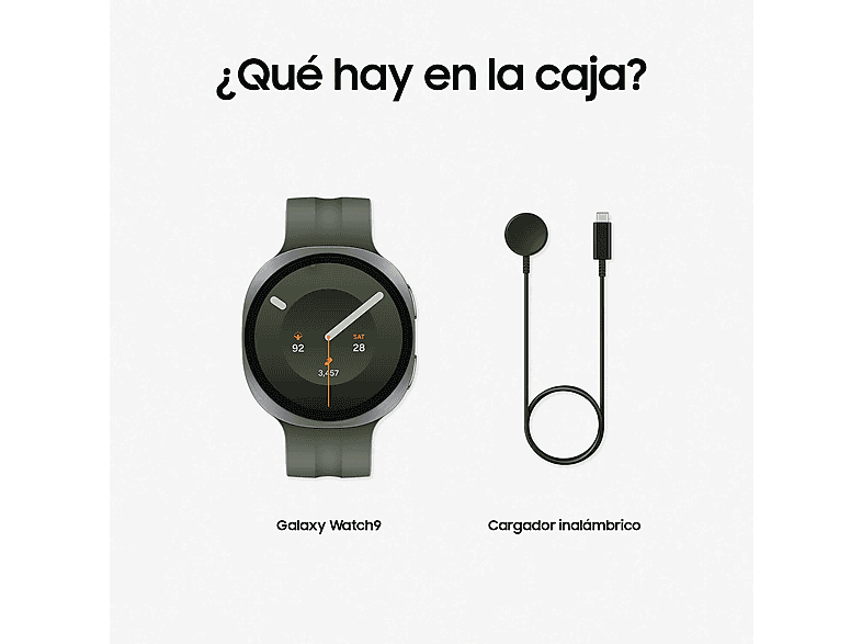 SAMSUNG Galaxy Watch9 BT 44 mm — Smartwatch, 32 GB, 2 GB RAM, Plata, 1.5"