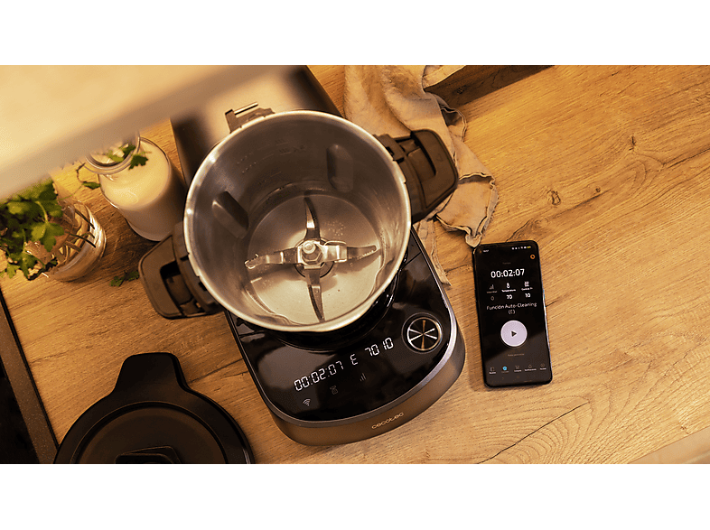 CECOTEC Mambo 11090 Habana — Robot de cocina, 1600W, Negro, 3.3 l, 37 funciones