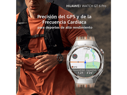 HUAWEI Watch GT6 Pro — Smartwatch, 46mm, Titanio, Pantalla AMOLED, 21 días Autonomía