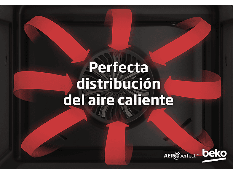 BEKO BBSE12120XD — Pack Horno + Placa, 59 cm, Inox, Horno Multifunción, 72 l