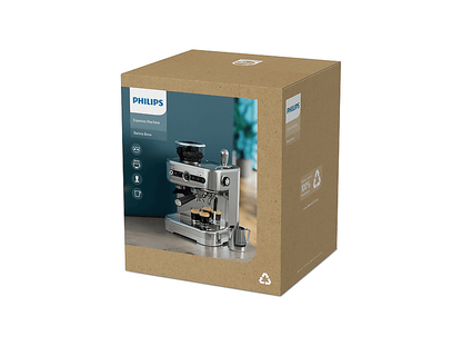 PHILIPS Barista Brew PSA3228/01 — Cafetera express, Molinillo integrado, Prensador calibrado premium, doble container de café, Capacidad 2,3l