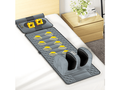INF Colchoneta de masaje con almohadillas térmicas para masaje de cuerpo c — Masajeador, Gris