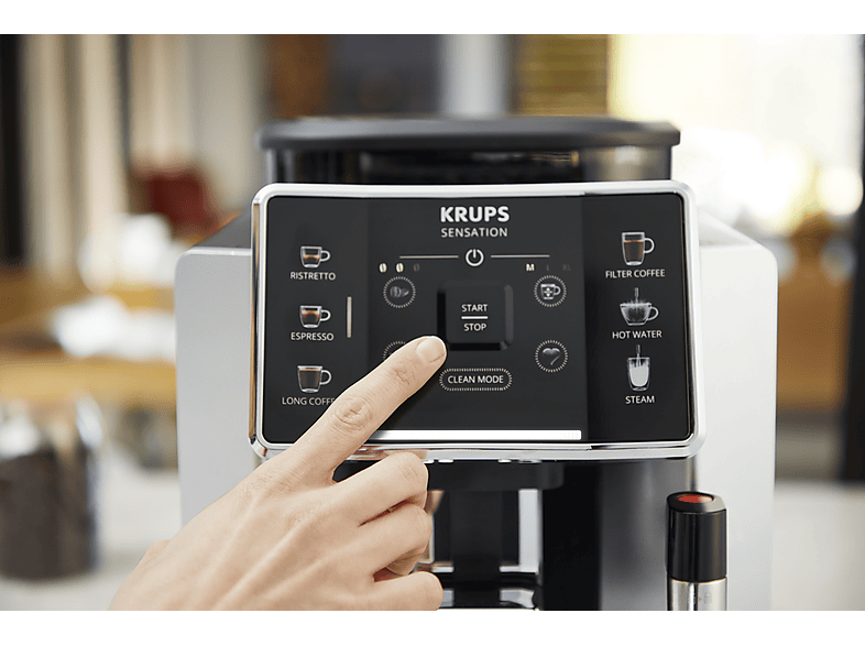 KRUPS Sensation C90 EA910E10 — Cafetera superautomática, 1450 W, 1.7 L, 6 programas, Autolimpieza