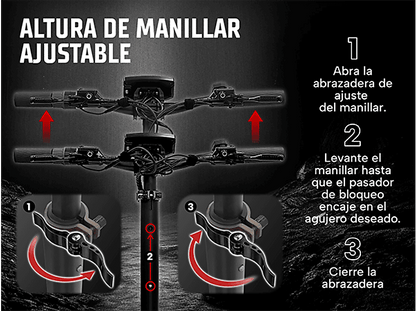 ZWHEEL ZWolf Duo — Patinete eléctrico, Pot. máx. 2000 W, Carga máx. 120 kg, 20000 mAh, 70 km autonomía