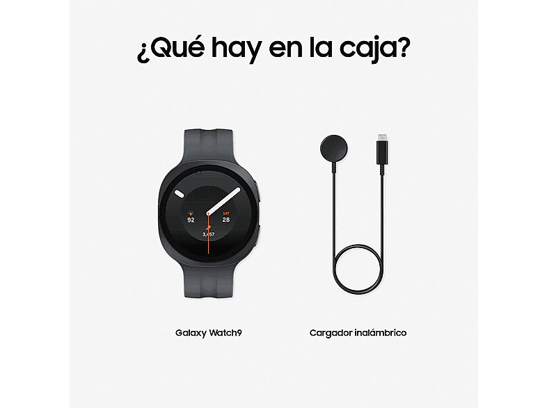 SAMSUNG Galaxy Watch9 BT 40mm — Smartwatch, 32 GB, 2 GB RAM, Grafito, 1.3"