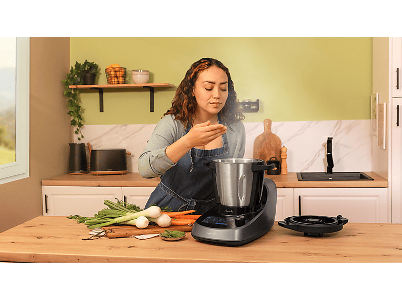 CECOTEC Mambo Touch con Jarra Habana — Robot de cocina, 1600W, Negro, 3.3 l, 37 Funciones