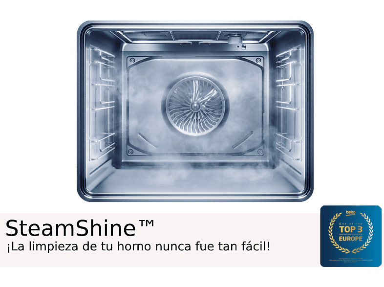 BEKO BBSE12120XD — Pack Horno + Placa, 59 cm, Inox, Horno Multifunción, 72 l