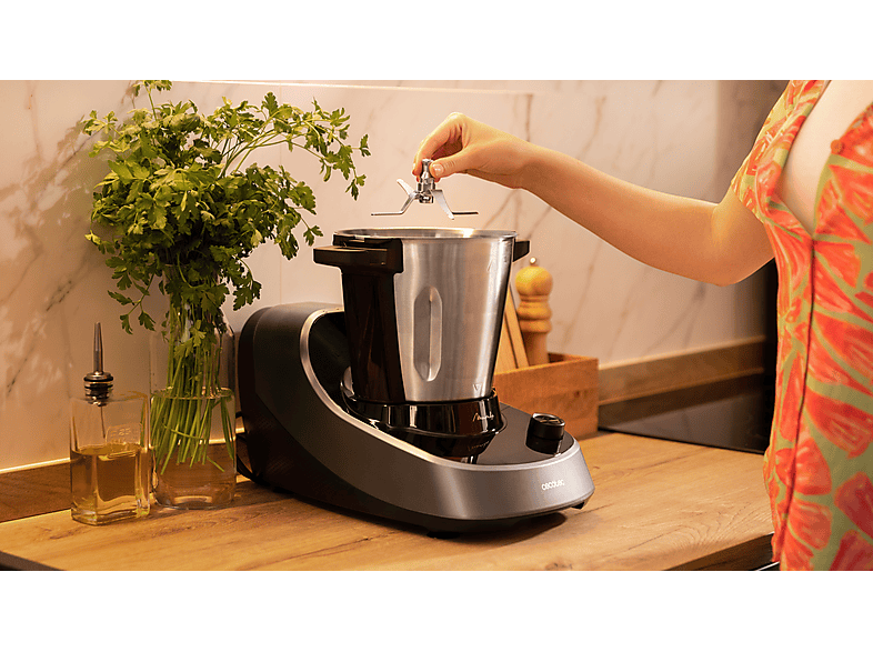 CECOTEC Mambo 11090 Habana — Robot de cocina, 1600W, Negro, 3.3 l, 37 funciones