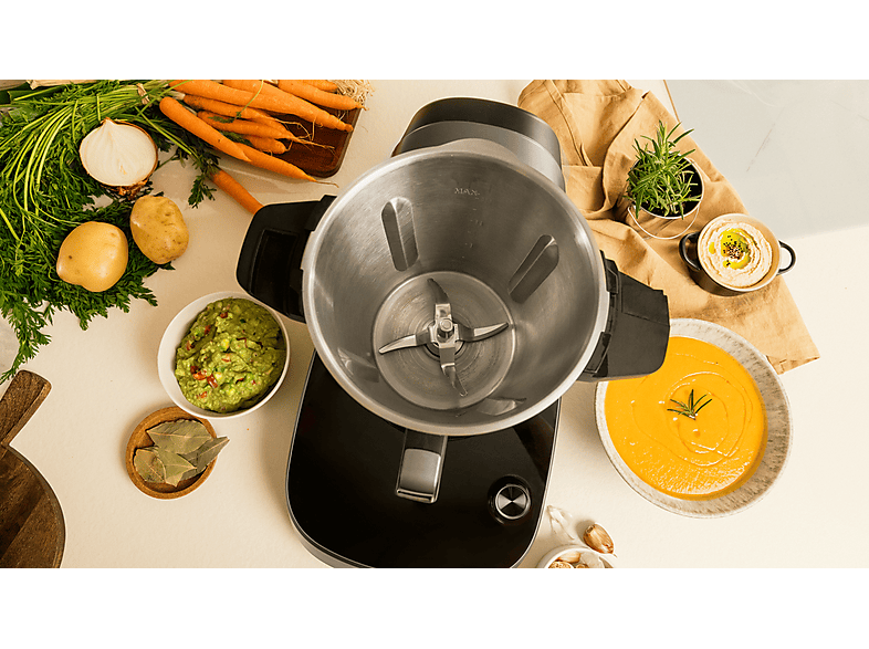 CECOTEC Mambo CooKing Total Gourmet — Robot de cocina, 2200W, Dispensador, Autolimpieza, Inox