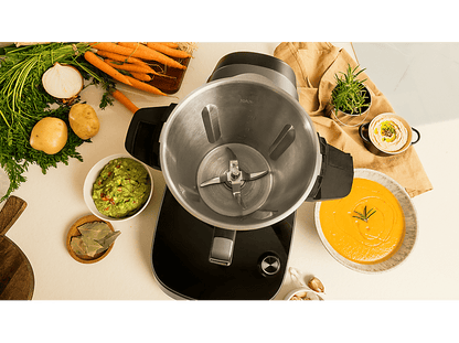 CECOTEC Mambo CooKing Total Gourmet — Robot de cocina, 2200W, Dispensador, Autolimpieza, Inox