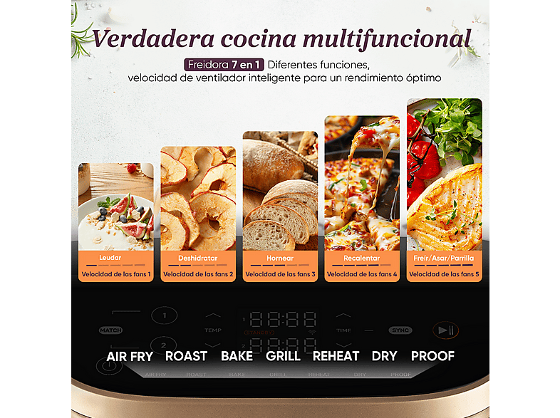COSORI Turbo Tower Pro Smart™ Chef Edition — Freidora de aire, 2630 W, Negro, Doble Resistencia, 10.8 l