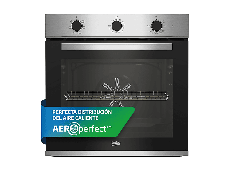BEKO BBSE12120XD — Pack Horno + Placa, 59 cm, Inox, Horno Multifunción, 72 l