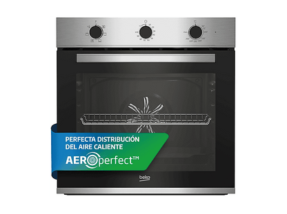 BEKO BBSE12120XD — Pack Horno + Placa, 59 cm, Inox, Horno Multifunción, 72 l