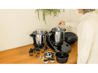 CECOTEC Mambo CooKing Total Gourmet — Robot de cocina, 2200W, Dispensador, Autolimpieza, Inox