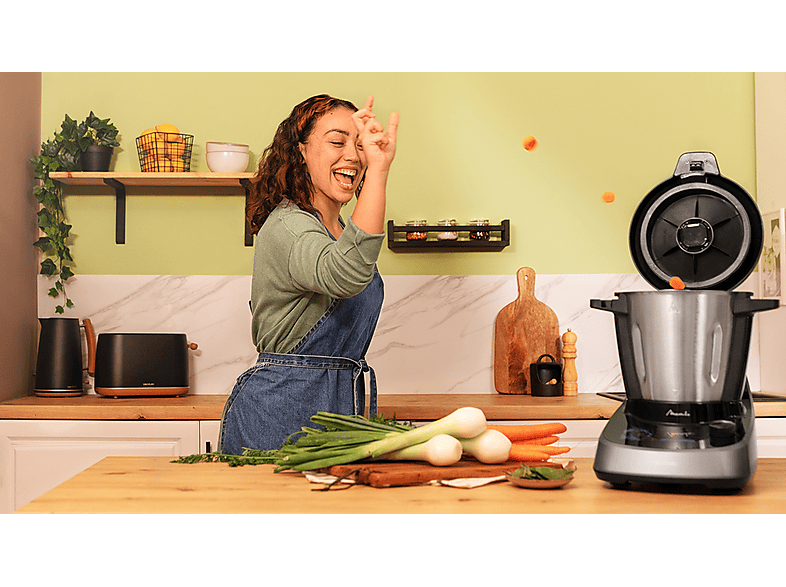 CECOTEC Mambo Touch con Jarra Habana — Robot de cocina, 1600W, Negro, 3.3 l, 37 Funciones