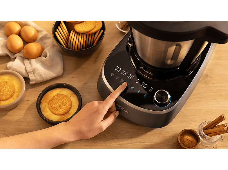 CECOTEC Mambo 11090 Habana — Robot de cocina, 1600W, Negro, 3.3 l, 37 funciones